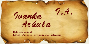 Ivanka Arkula vizit kartica
